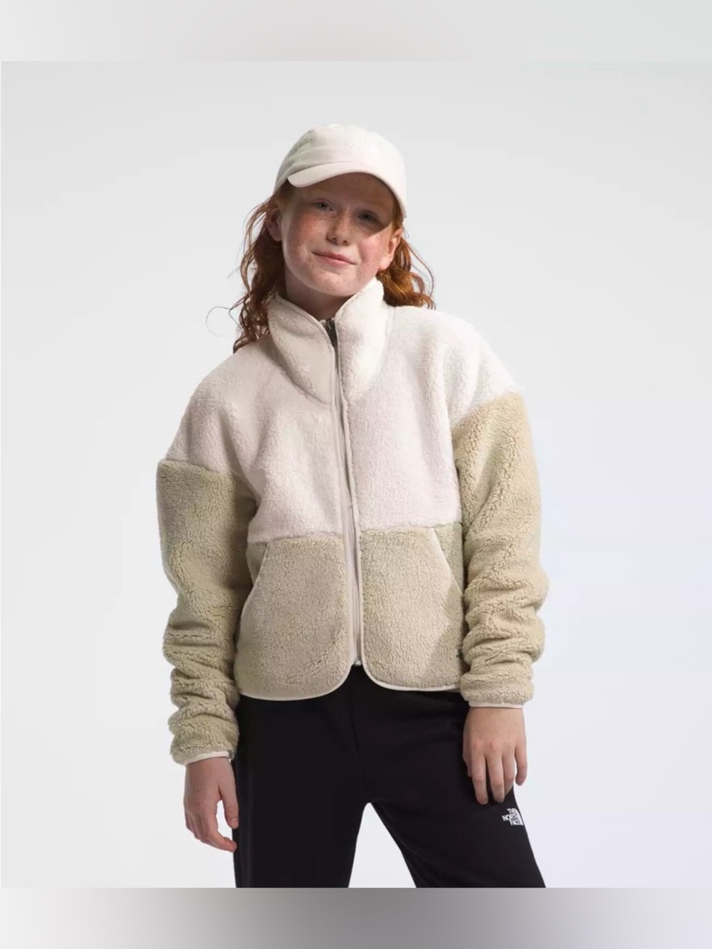The North Face Girls Jackets Cabin Fleece Full-zip Sweaters Coat. Girls  XL 14